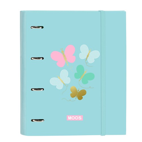 Ringbuch moos butterflies blau - ringbuch,